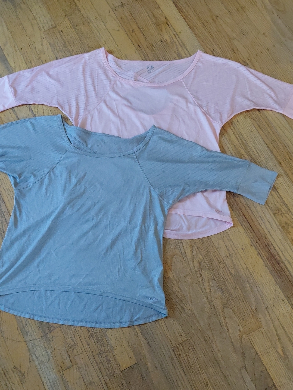 Champion Women's Pink & Gray Workout Tops